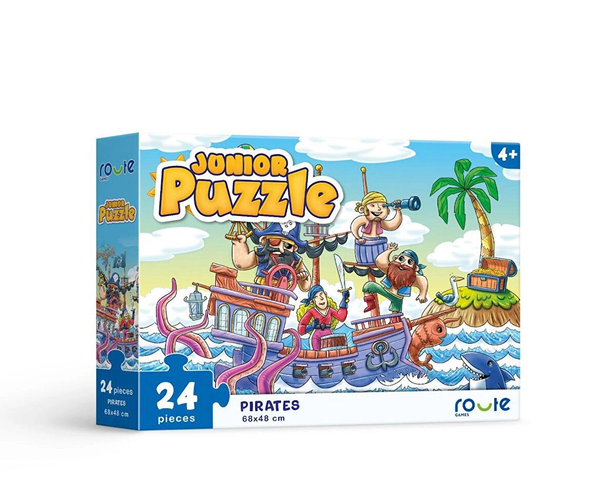 Eğitici Çocuk Kutu Oyunu Junıor Puzzle Korsanlar 24 Parça 4 Yaş