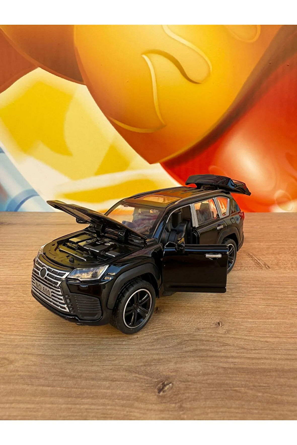 Lexus Jip Diecast Model Araba Oyuncak Lexus 570 Model Diecast Kapıları Açılan Araba Sesli Işıklı