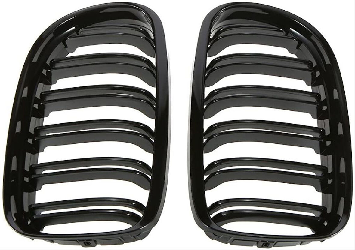 Bmw E90 2005-2007 M3 Çift Çizgi Böbrek - Piano Siyah