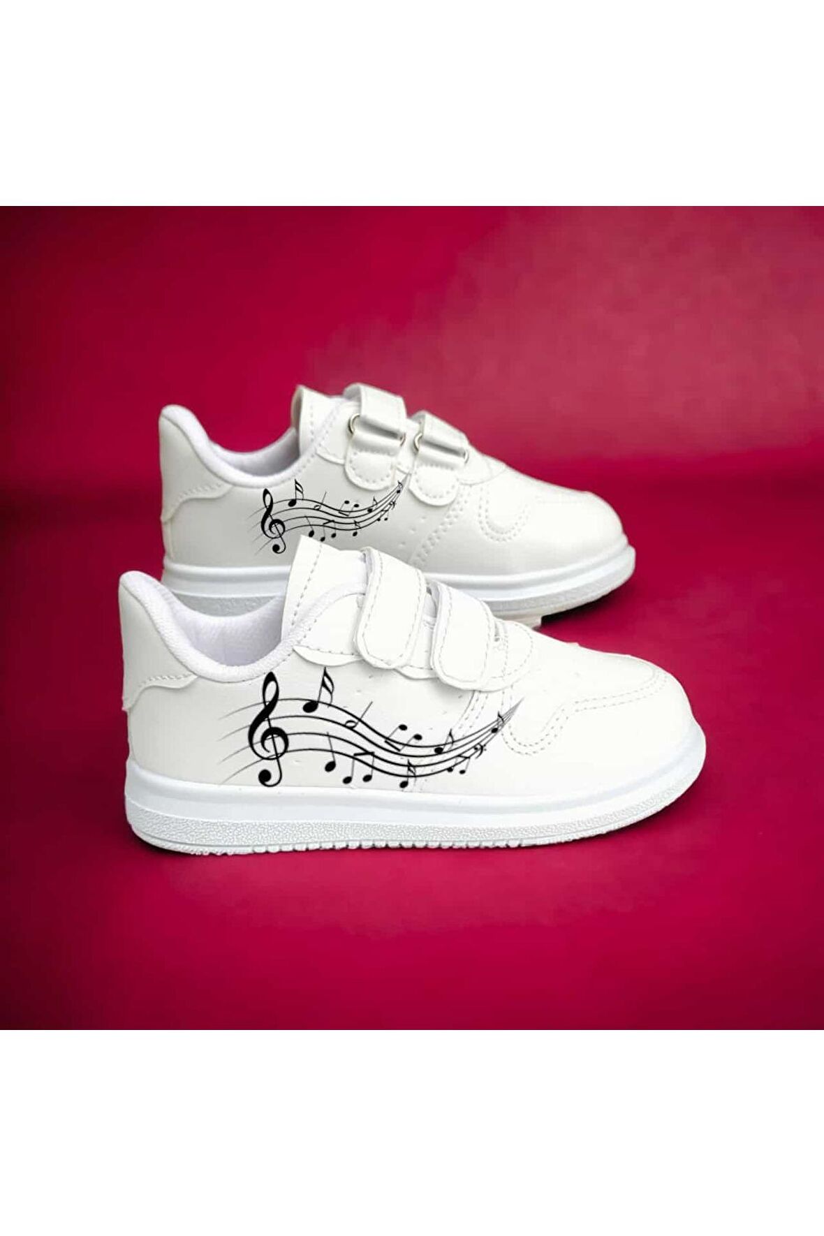 nota müzik baskılı sneaker çocuk spor ayakkabı