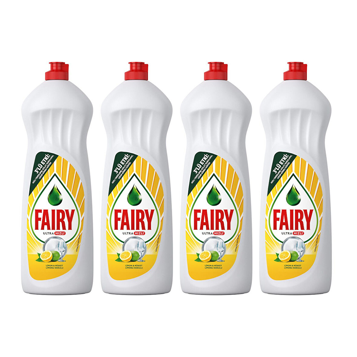 Fairy Bulaşık Deterjanı 1000 ml Limon x 4 Adet