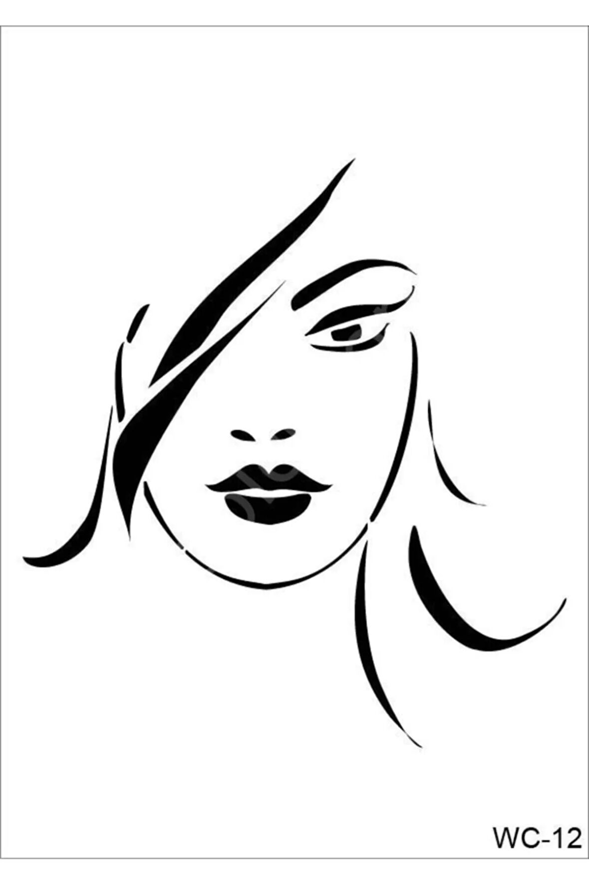 Stencil Şablon A4 Woman Collection Wc-12 (30x21) Kadın Mo