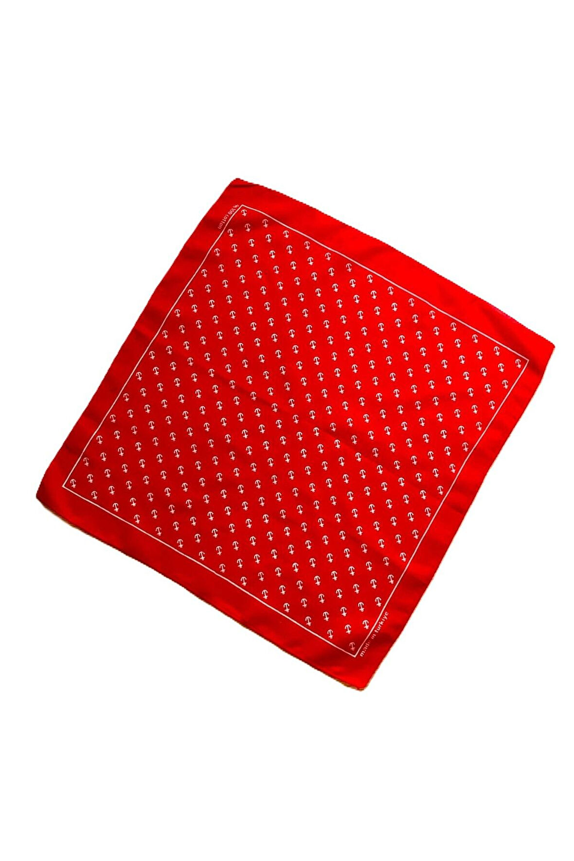 100% Pamuklu Çapa Desenli Bandana Kare Pamuklu Kumaş