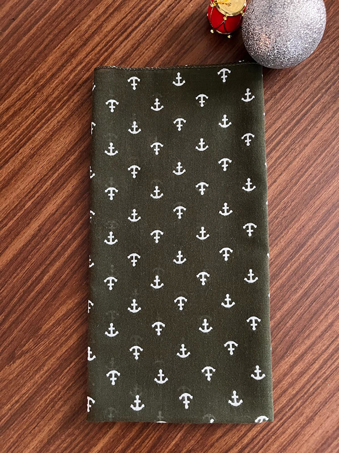 100% Pamuklu Çapa Desenli Bandana Kare Pamuklu Kumaş