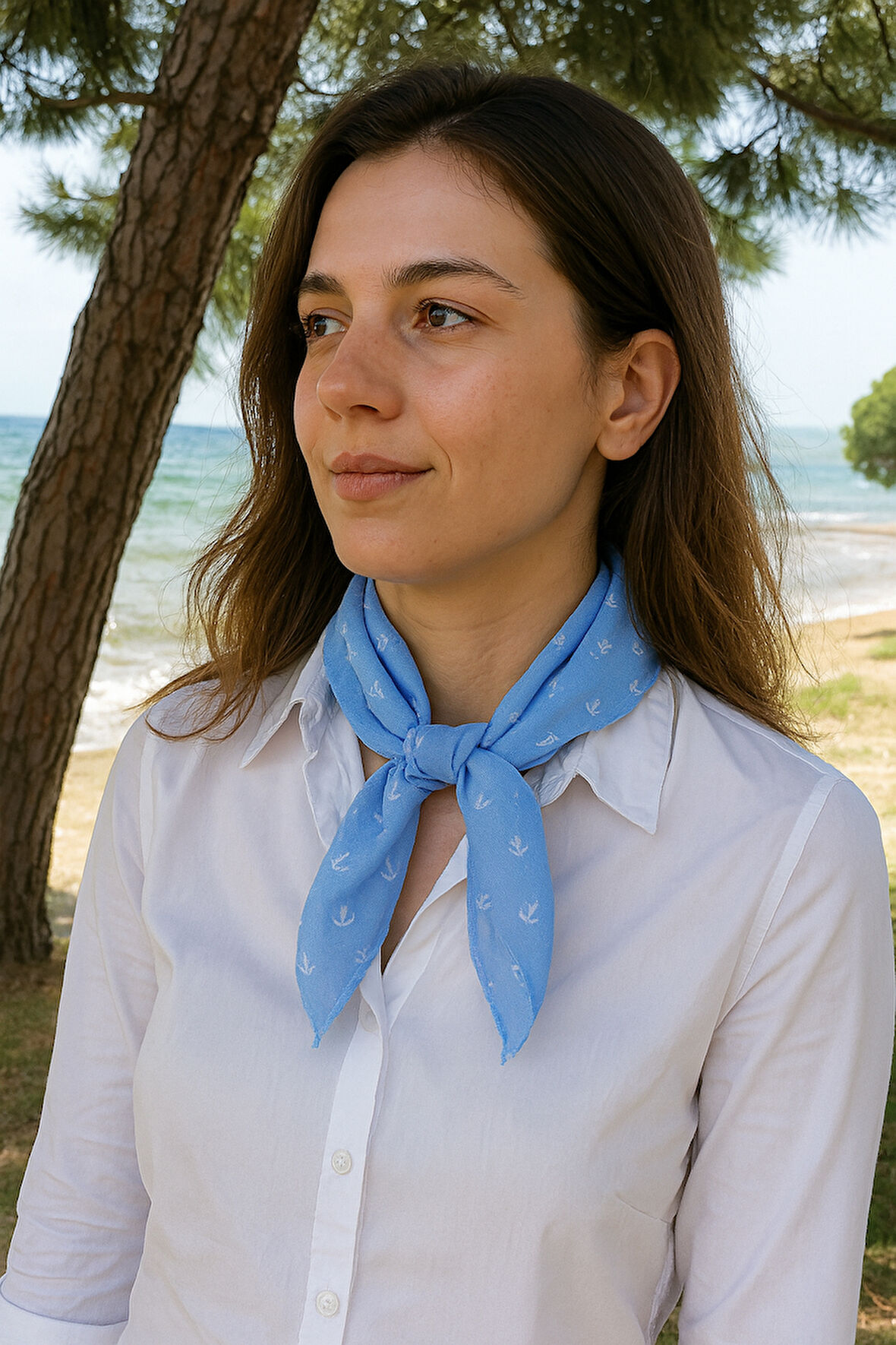 100% Pamuklu Çapa Desenli Bandana Kare Pamuklu Kumaş