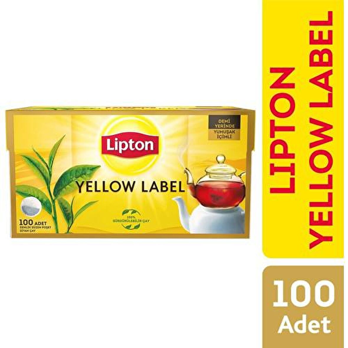 Lipton Yellow Label Demlik Poşet Siyah Çay 100'lü 