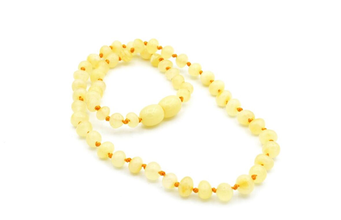 HAKİKİ SERTİFİKALI KEHRİBAR BEBEK DİŞ KOLYESİ 4 GR. 005