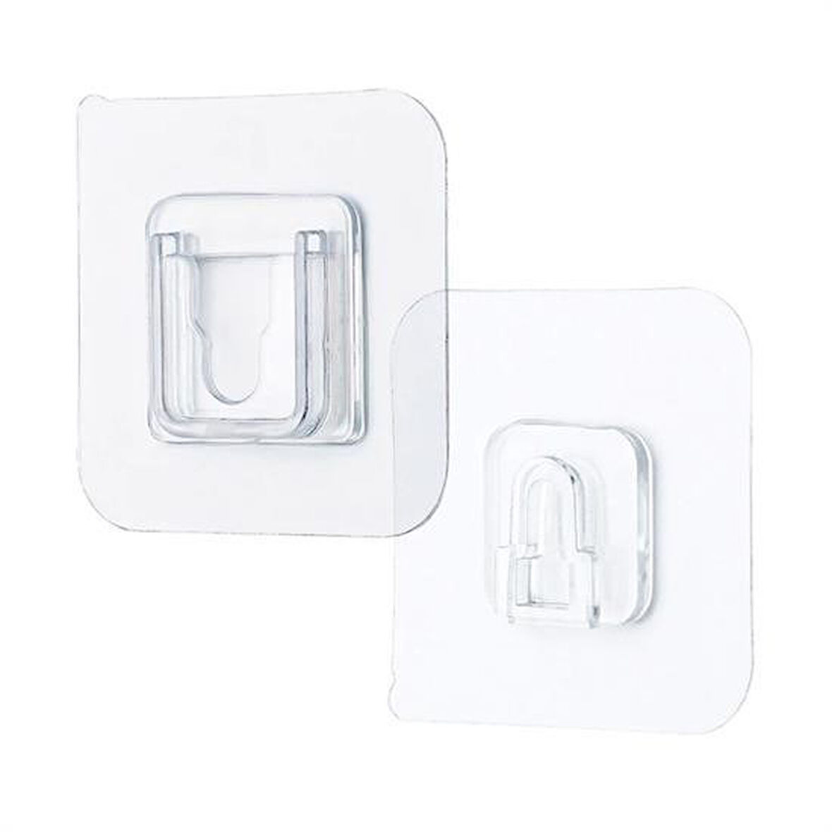 CELİK AVM® Eşya Sabitleme Askısı 10 Çift Şeffaf Çift Taraflı Yapışkanlı Geçmeli Klips