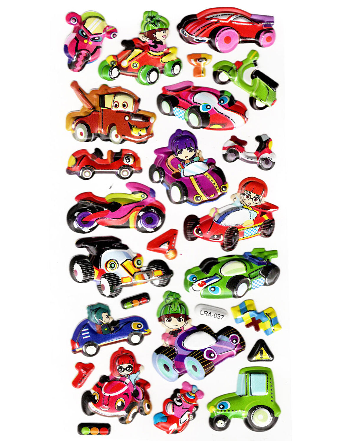 Sticker Kabartmalı Stiker Defter, Planlayıcı Etiket (limlra-037) - 17X9 cm - Arabalar, Taşıtlar