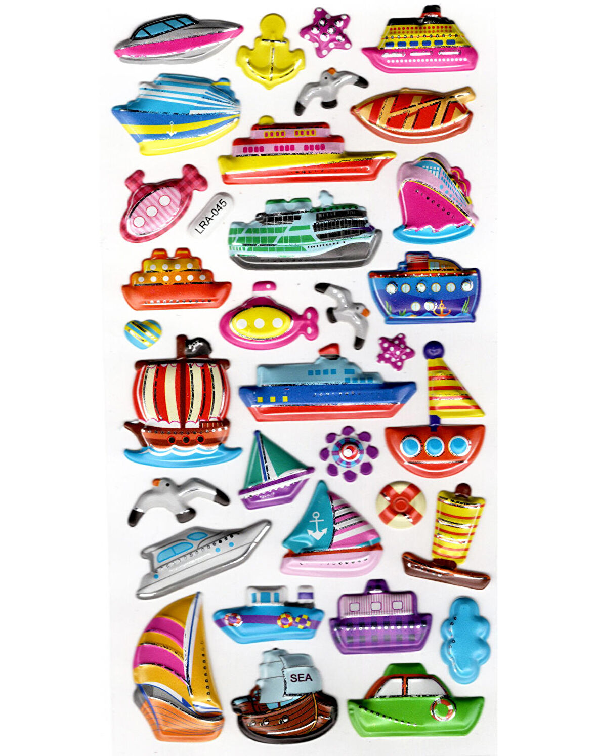 Sticker Kabartmalı Stiker Defter, Planlayıcı Etiket (limlra-045) - 17X9 cm - Gemi