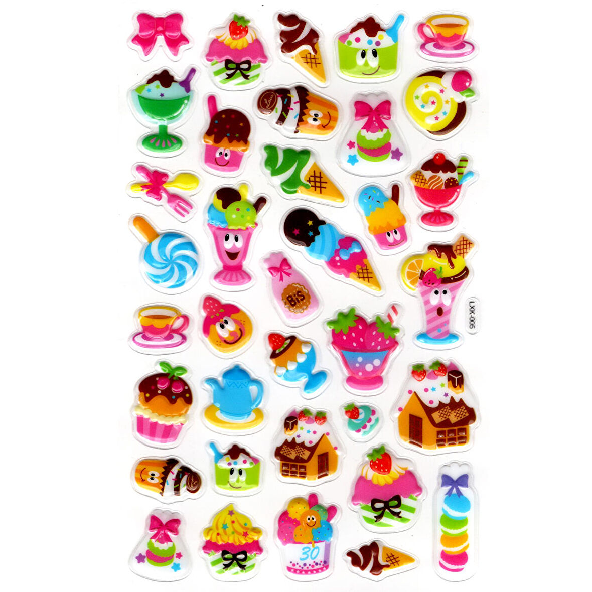 Sticker Kabartmalı Stiker Defter, Planlayıcı Etiket (lxk-005) - 22X14 cm - Şirin Dondurmalar