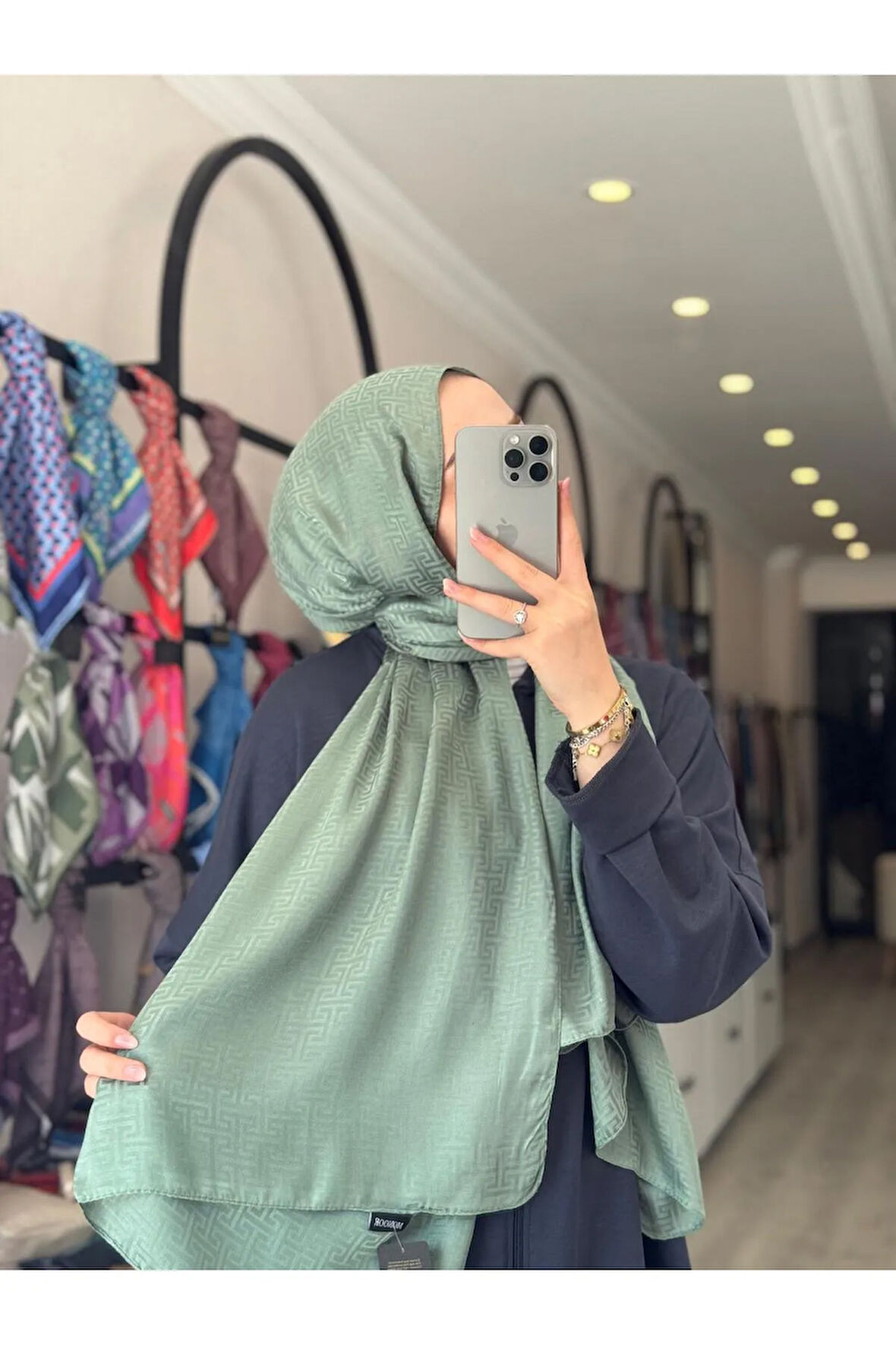 LABİRENT DESEN JAKAR ŞAL