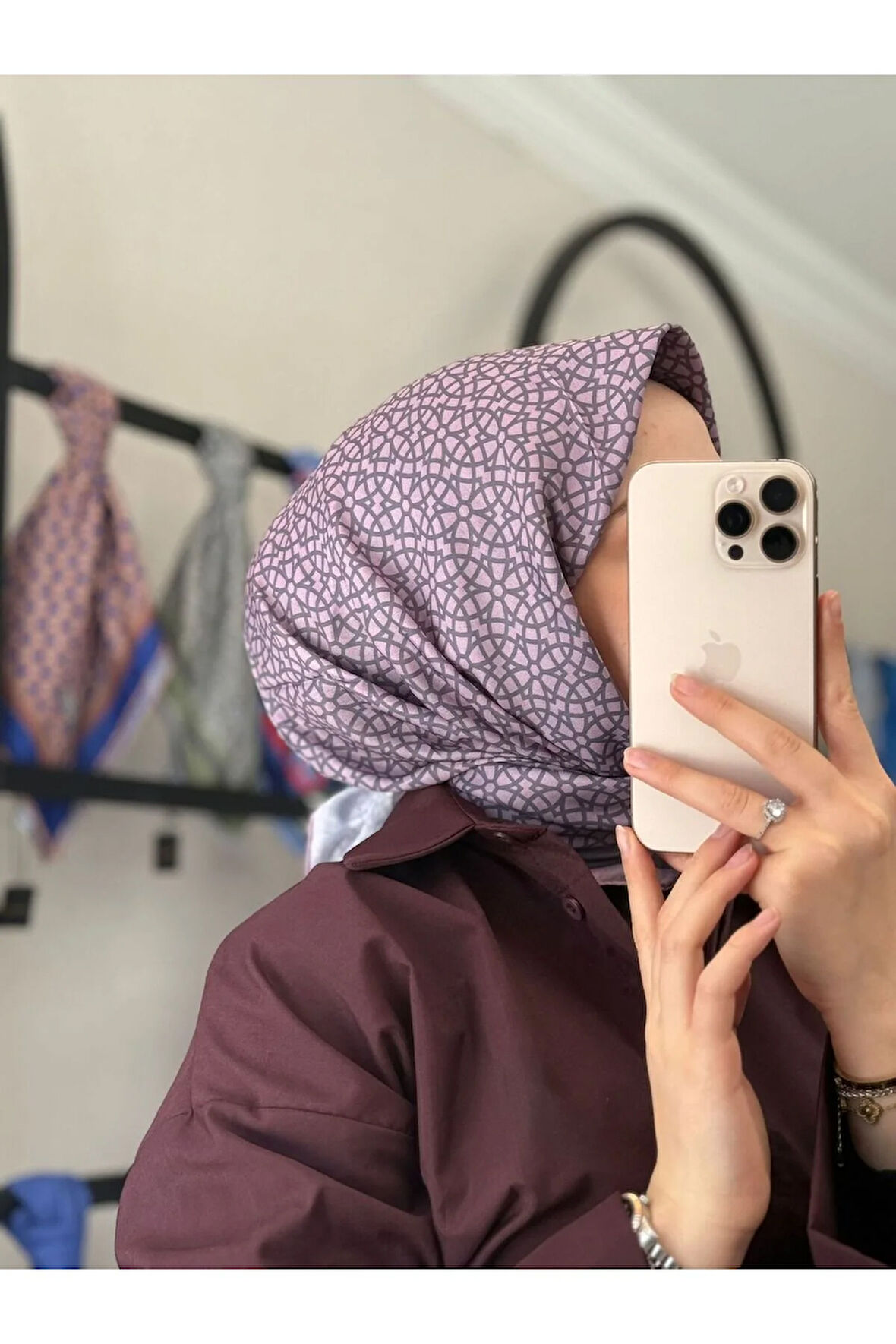 GEOMETRİ DESEN SOFT EŞARP