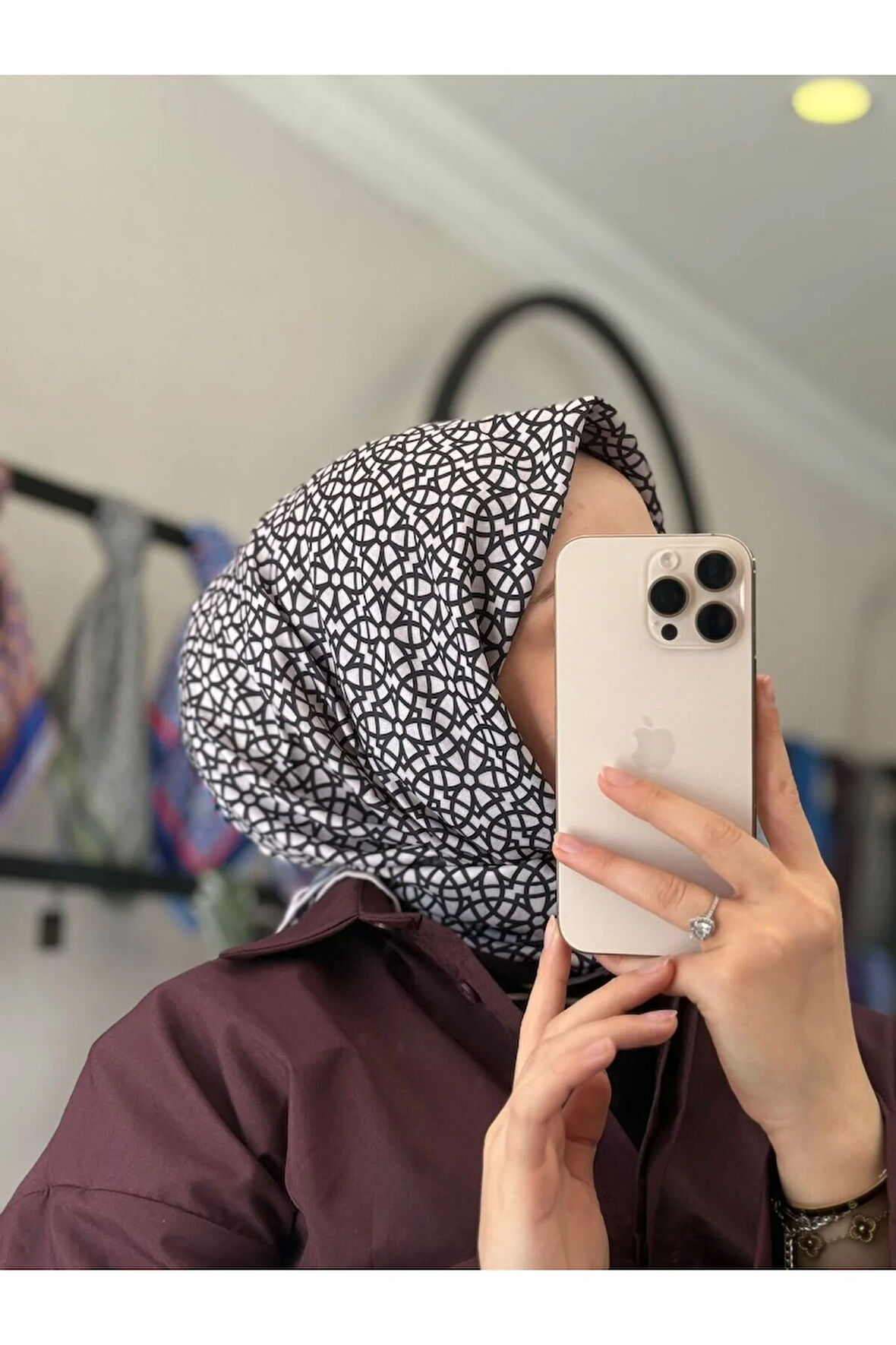 GEOMETRİ DESEN SOFT EŞARP