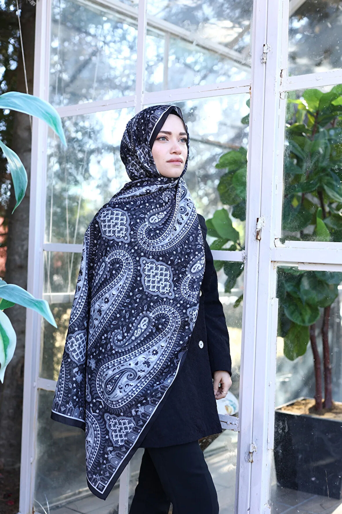 ETNİK DESEN PAMUK İPEK ŞAL