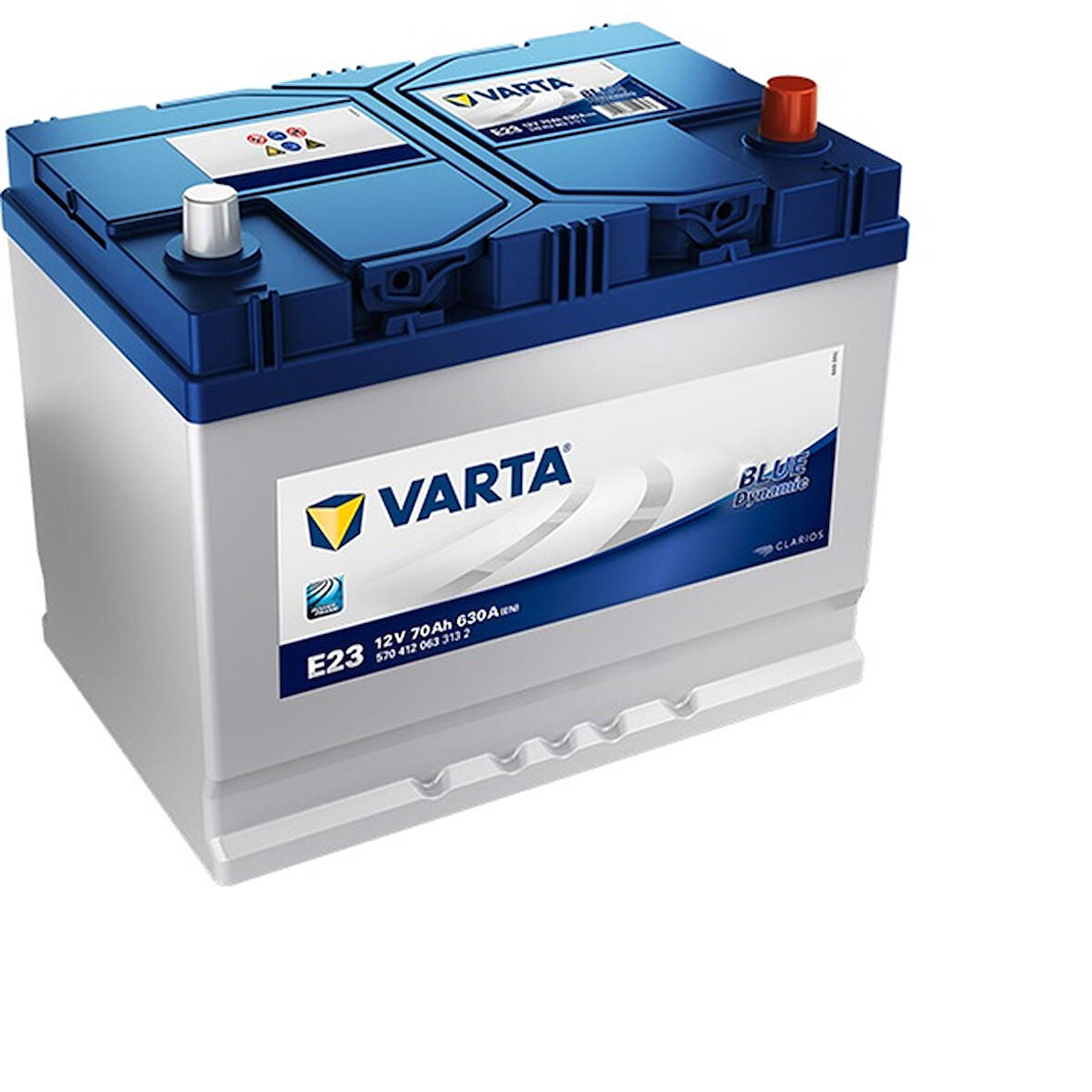 Varta Akü 12V 70 Ah Amper E23 630A Blue Dynamic