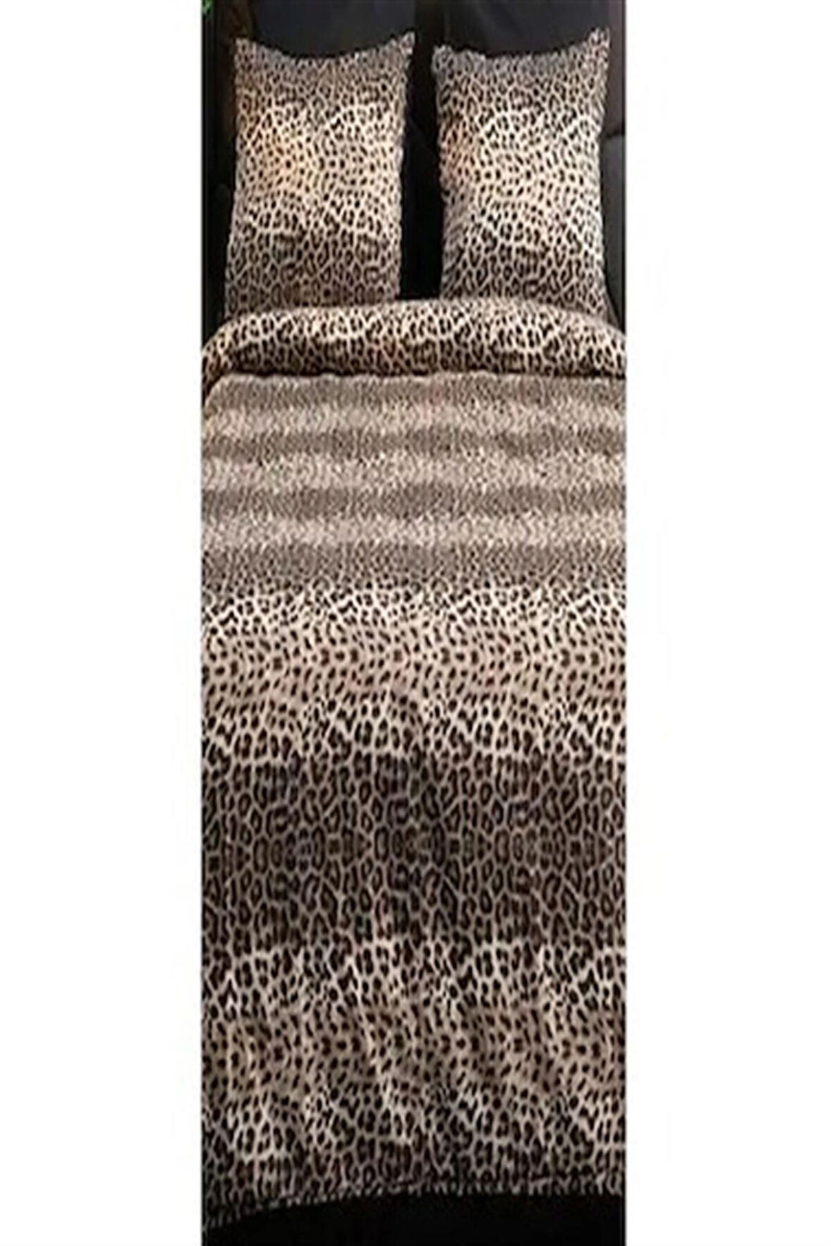 More Home Tek Kişilik Nevresim Seti + Yastık Kılıfı Leopar Siyah