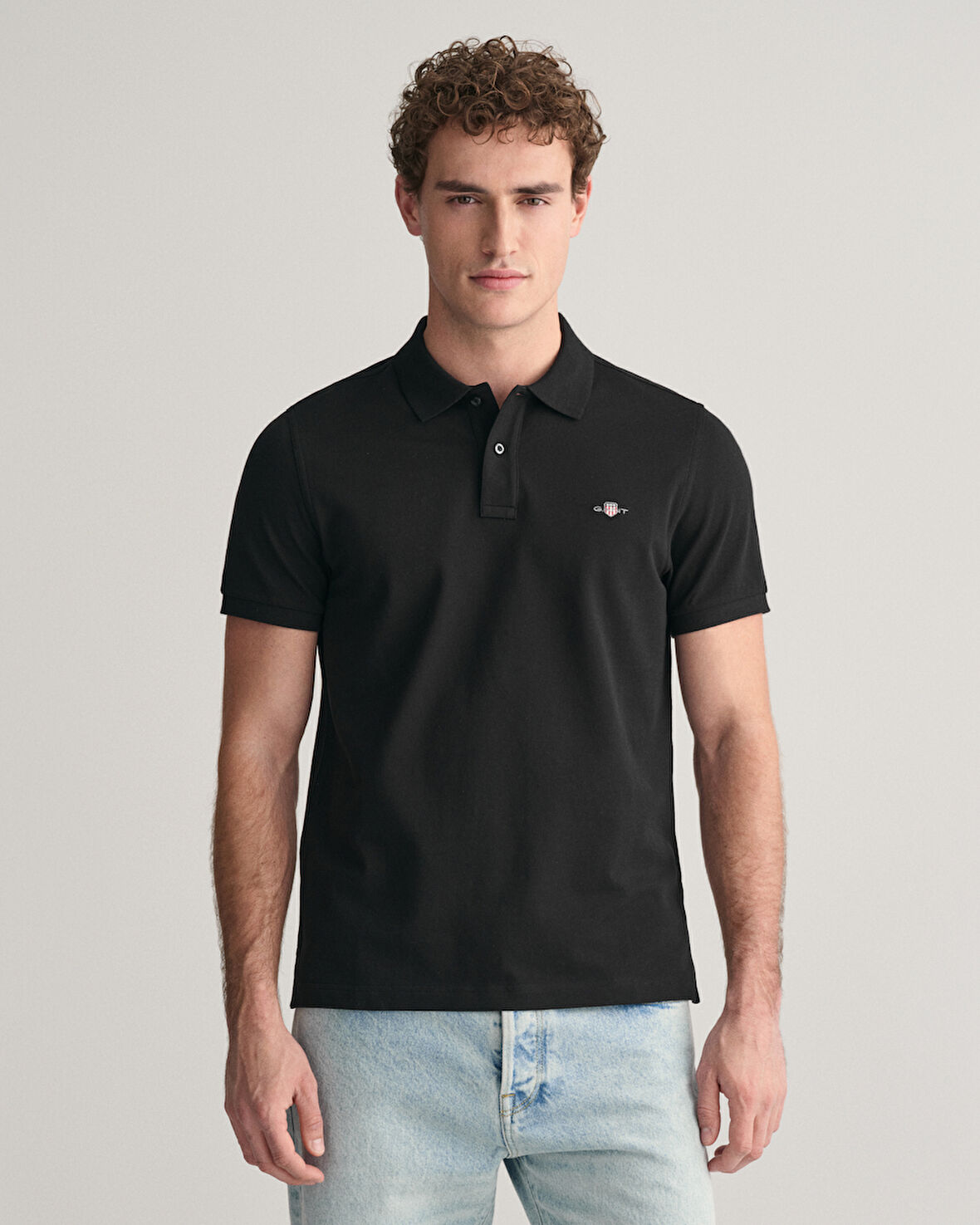 GANT Erkek Siyah Regular Fit Polo