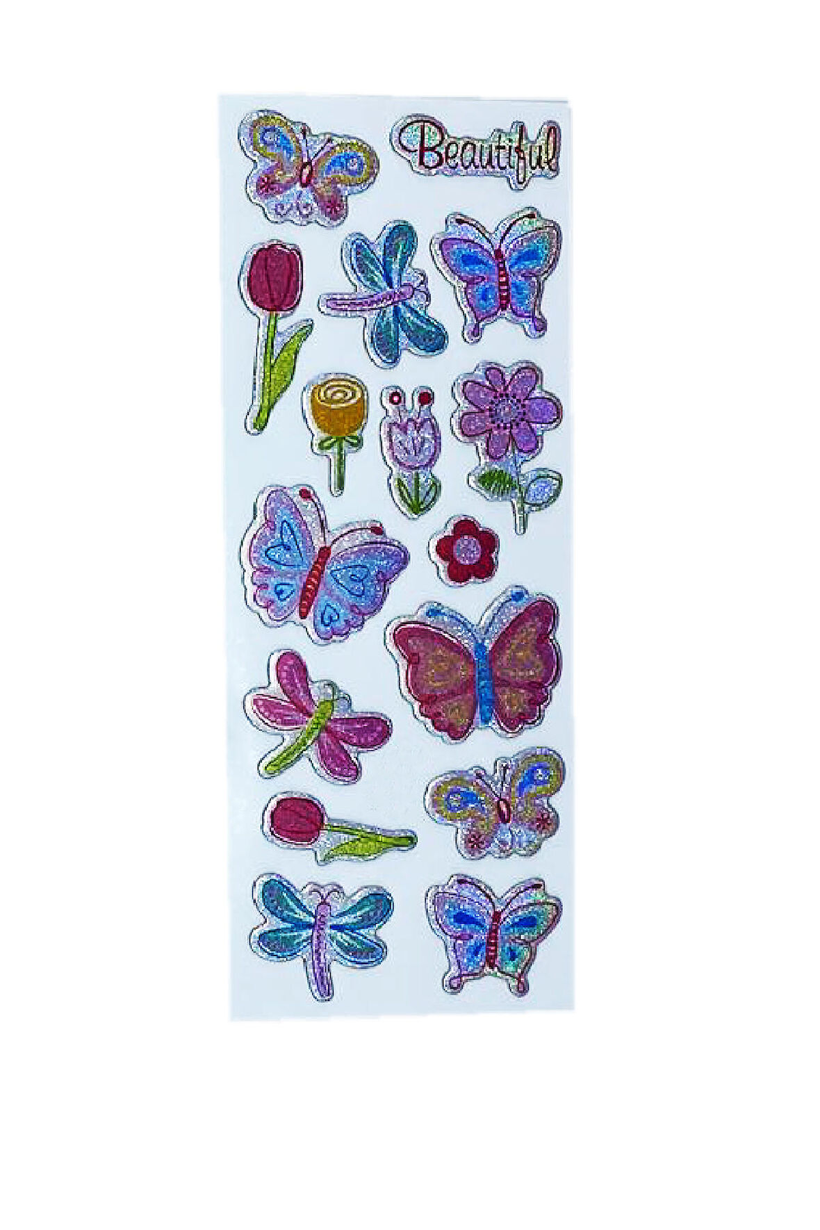 Sticker Kabartmalı Stiker Defter, Planlayıcı Etiket Kelebek (cb385) 16x7 cm