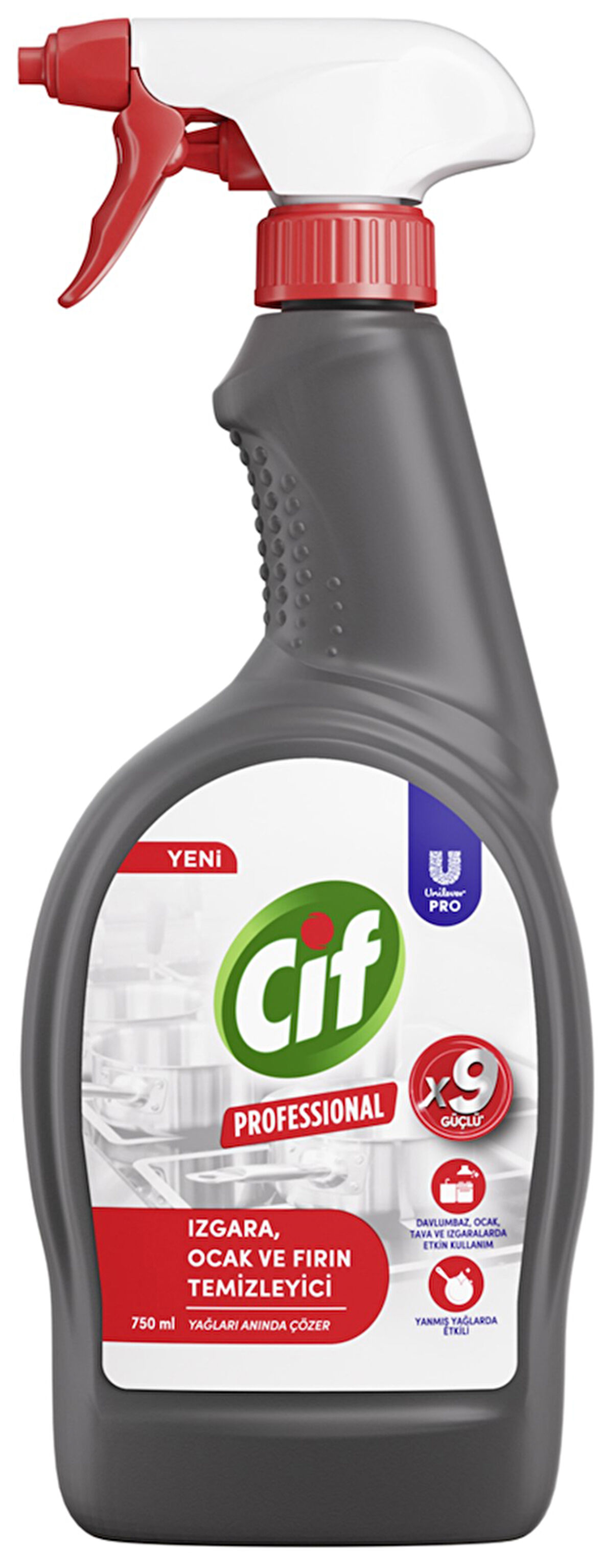 Cif Professional Fırın Ocak Izgara Temizleyici Sprey 750 ml KOLİ (12 ADET)