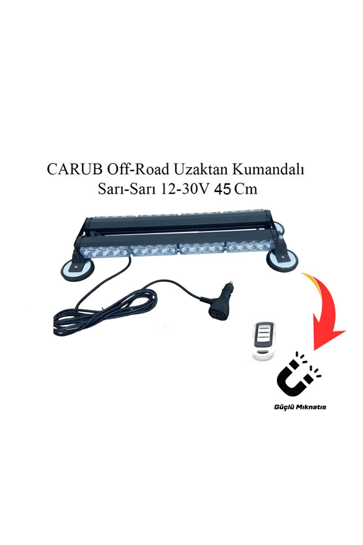 CARUB BR4203291 OFF-ROAD U.K SARI-SARI 12-30V 45 CM MIKNATISLI