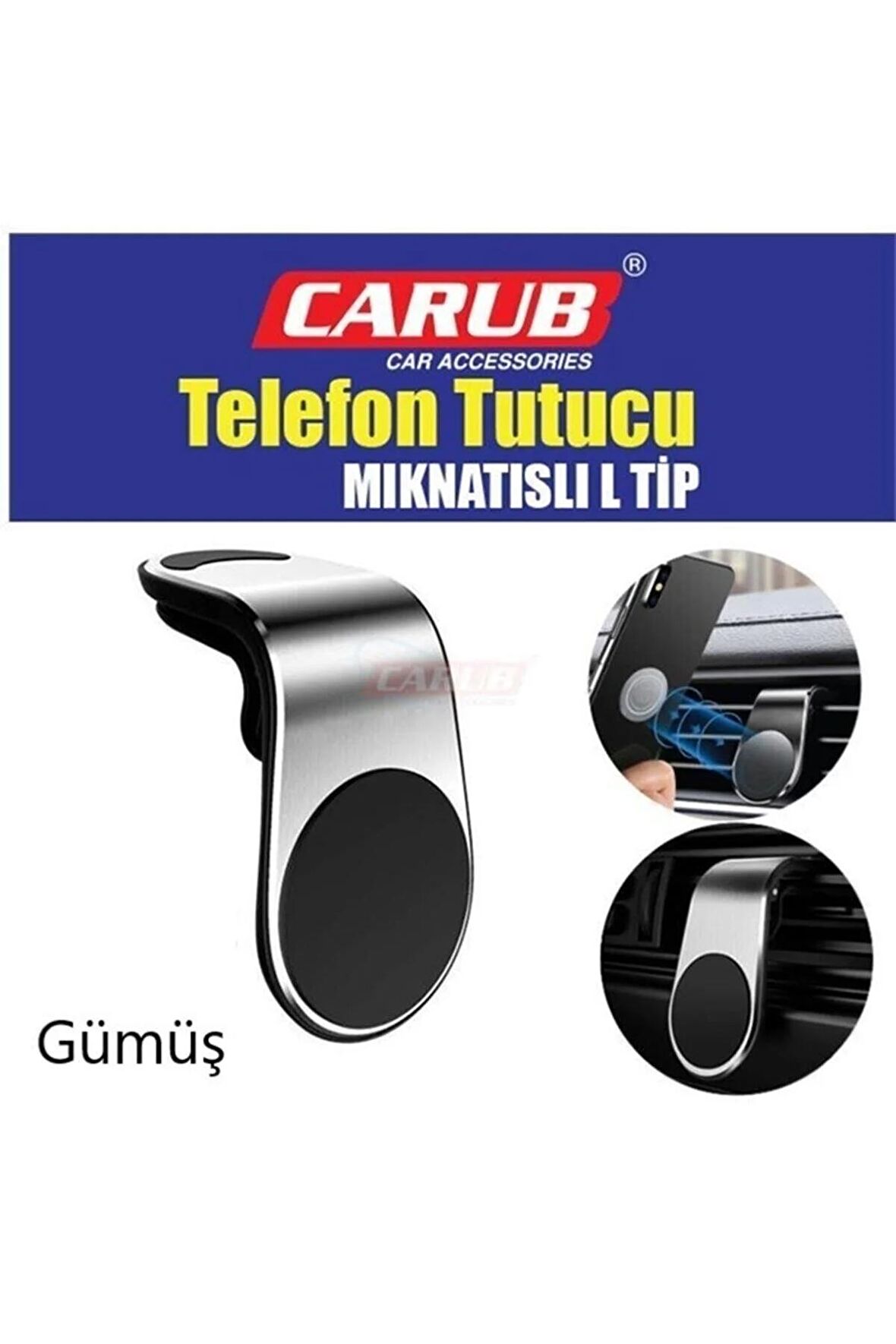 Mıknatıslı L Tipi Telefon Tutucu