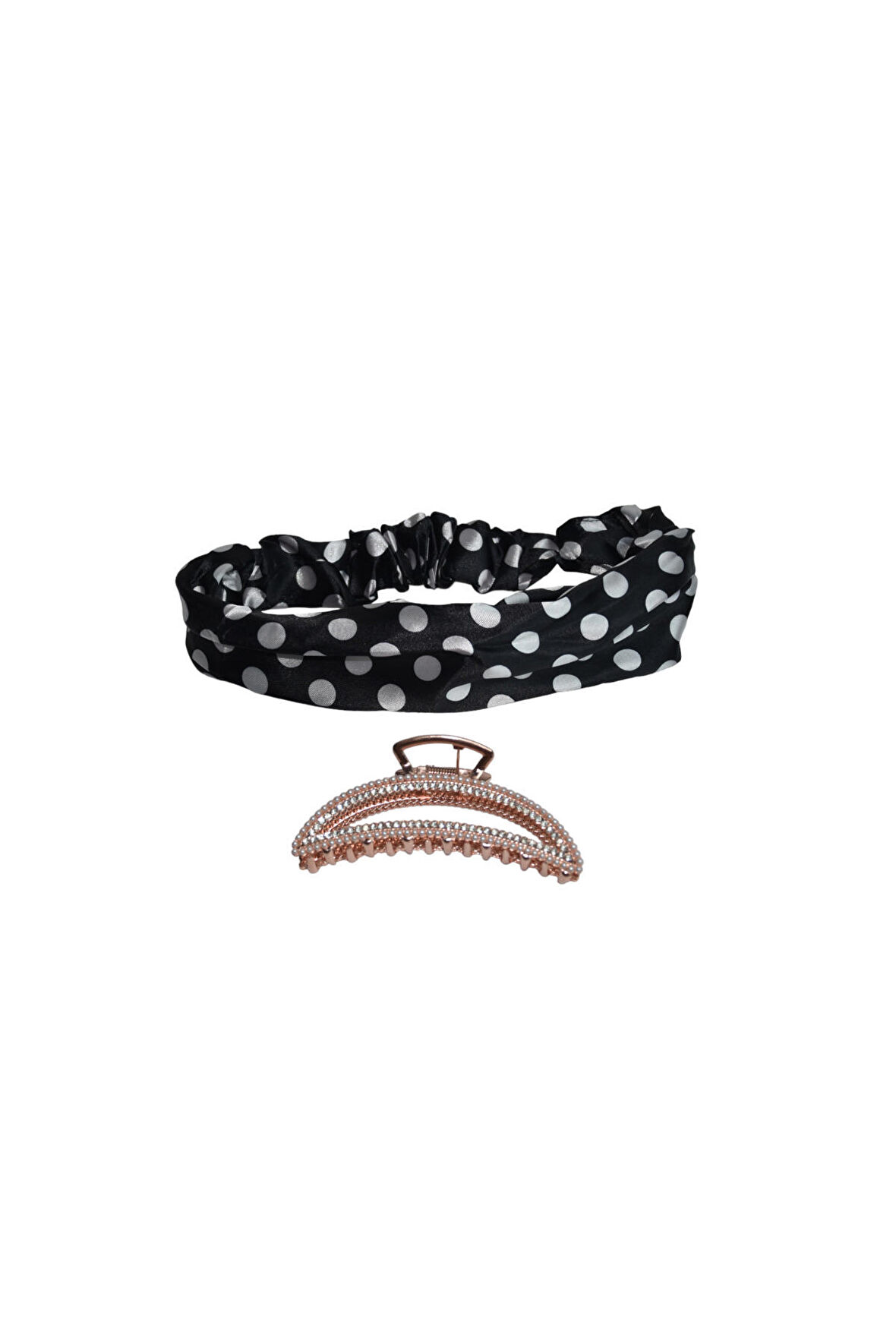 Lüks Tasarım Şıklığı Saten Bandana ve toka seti