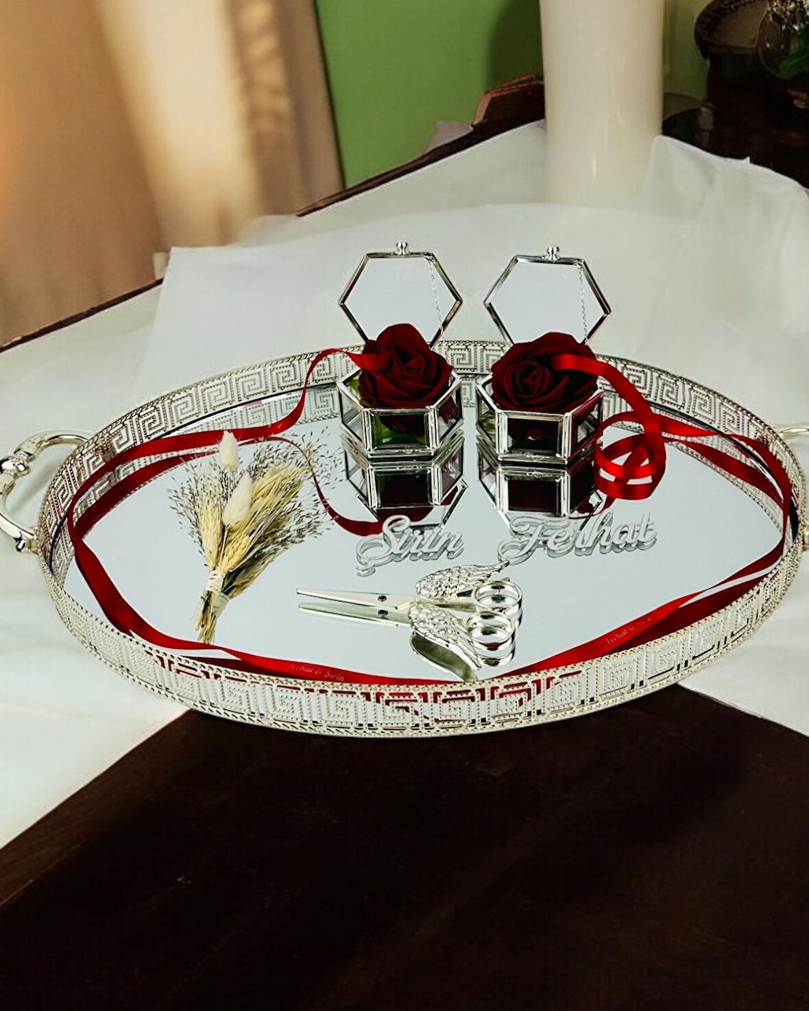 Whisper Metal Gümüş Söz Tepsisi 
