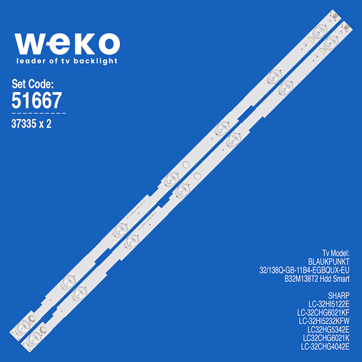 WKSET-6667 37335X2 RF-AJ320E30-0701S-05 A3  2 ADET LED BAR