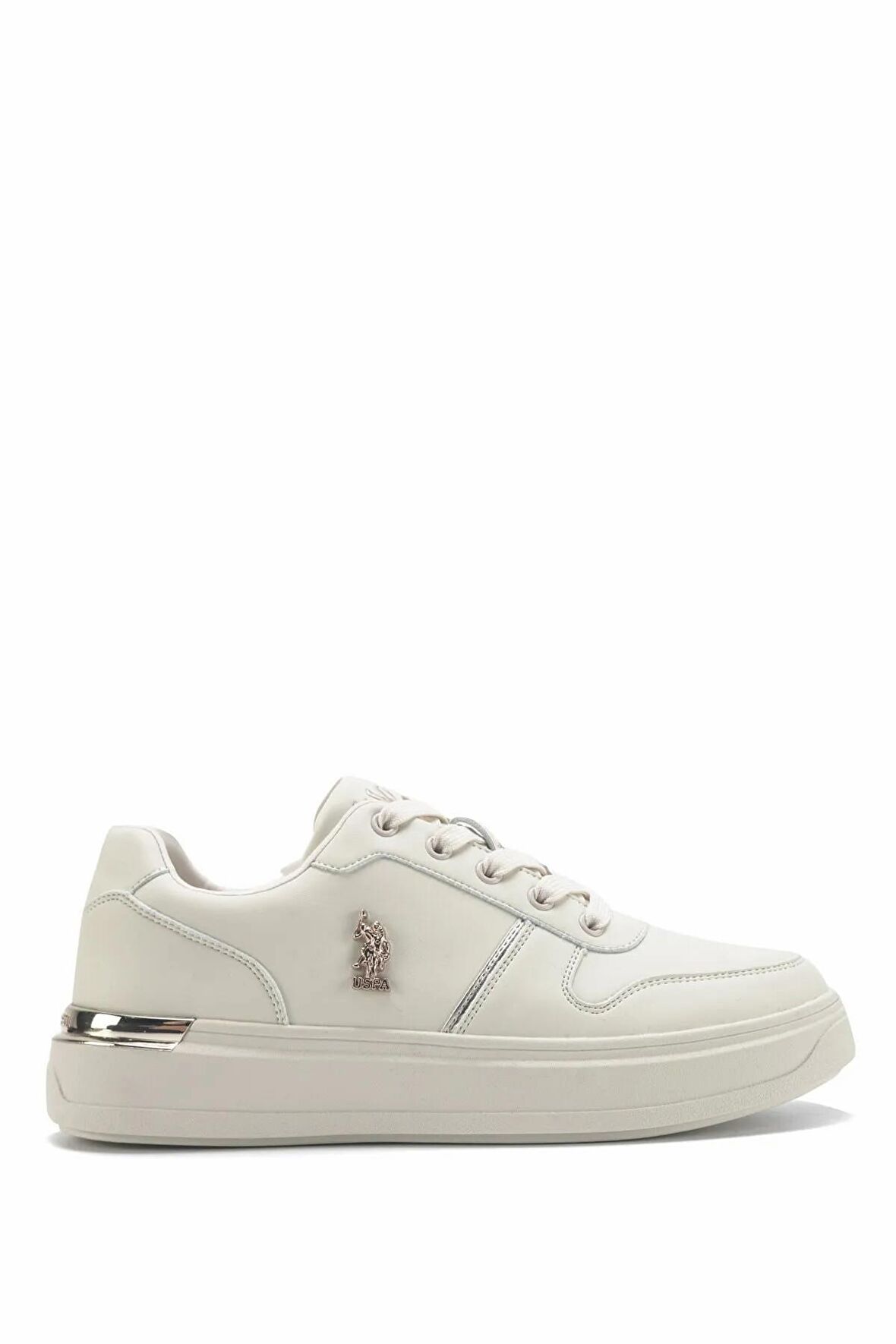 U.S. Polo Assn. Alka Günlük Kadın Sneaker Spor Ayakkabı Bej