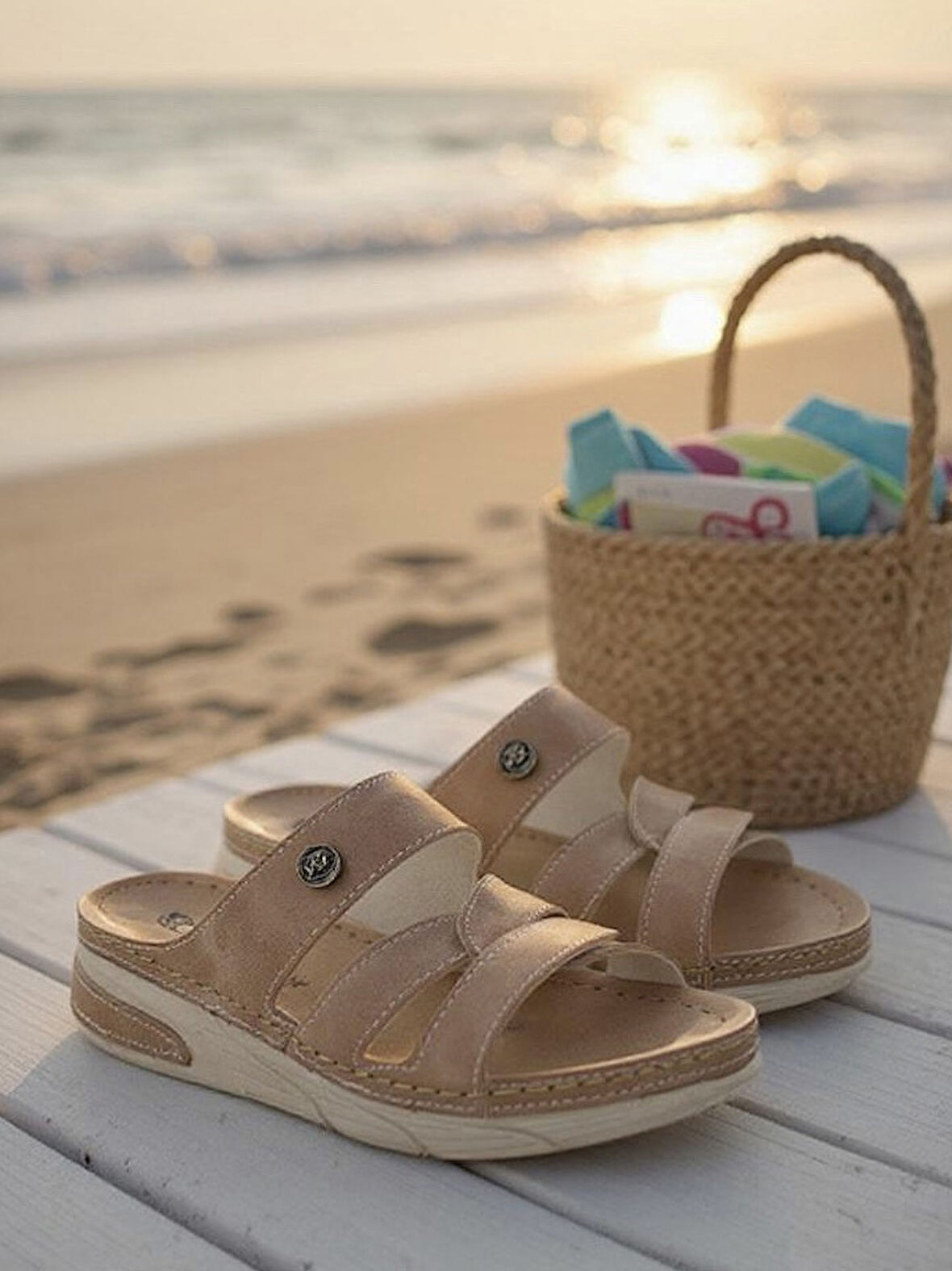 Mlx 2403 Yüksek Taban Kadın Günlük Yazlık Şık Comfort Terlik