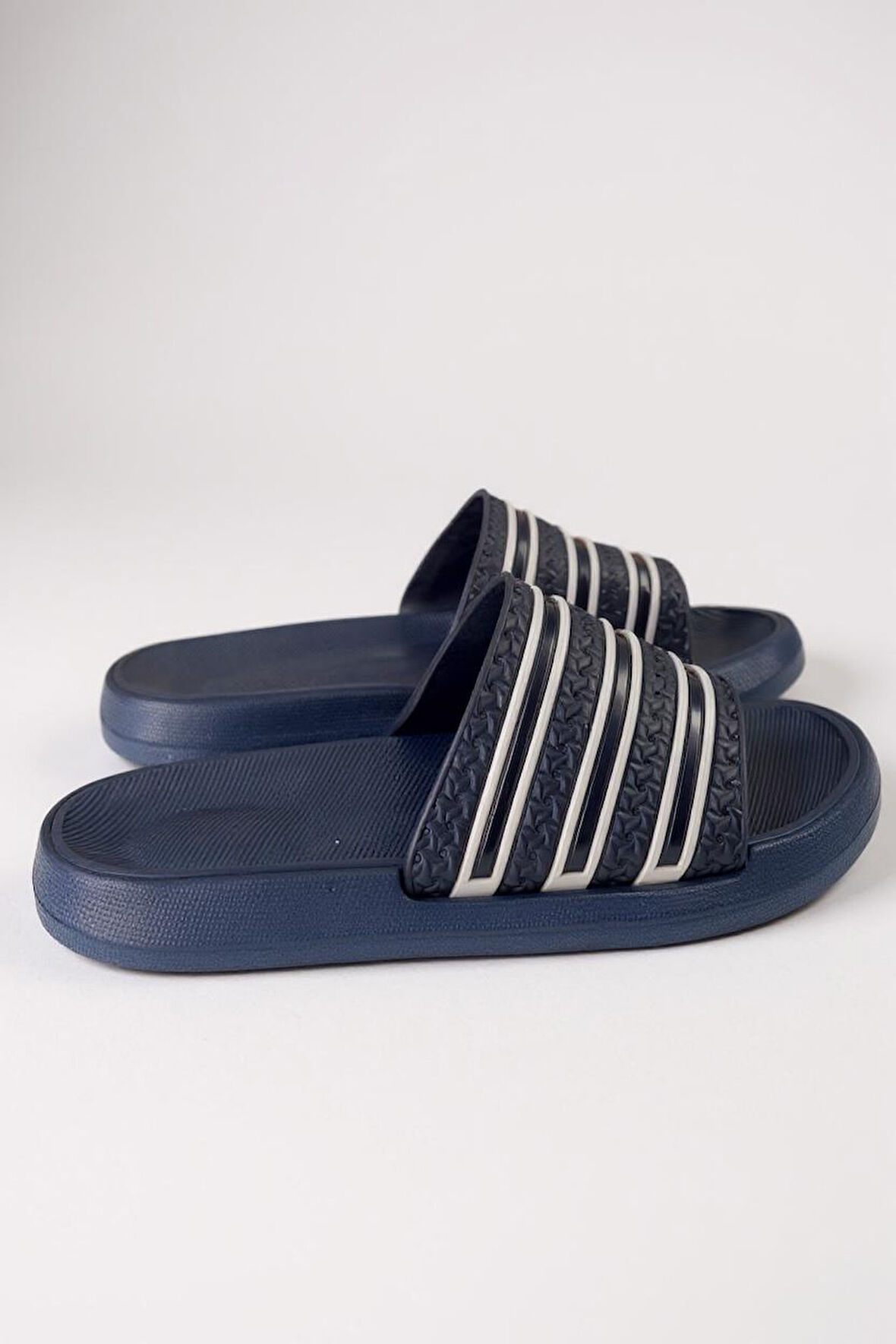 ALB 10230 Şeritli Model Günlük Erkek Plaj Havuz Bahçe Yazlık Sokak Terliği