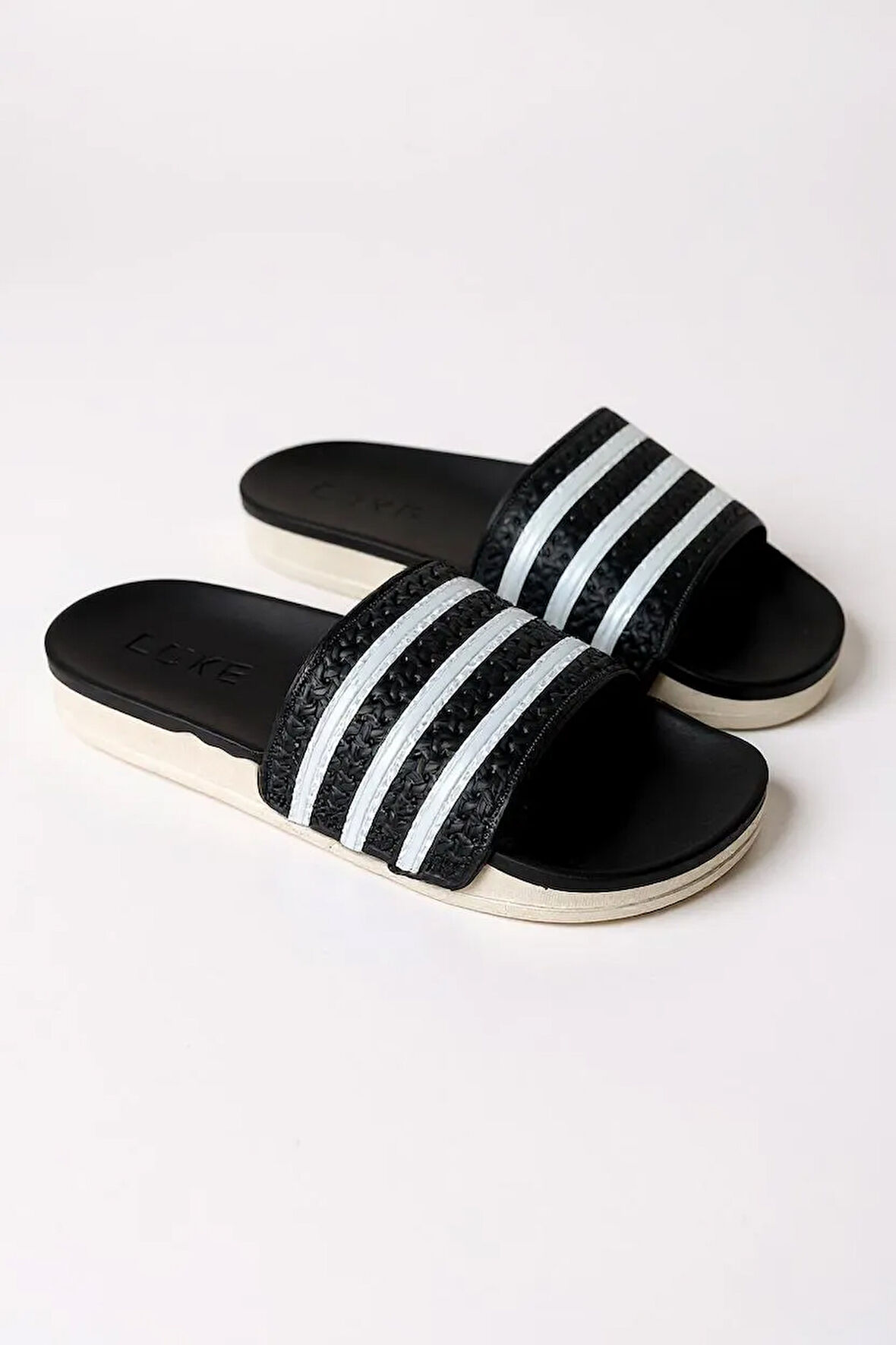 ALB 15054 Günlük Erkek Plaj Havuz Bahçe Yazlık Sokak Çizgili Terlik