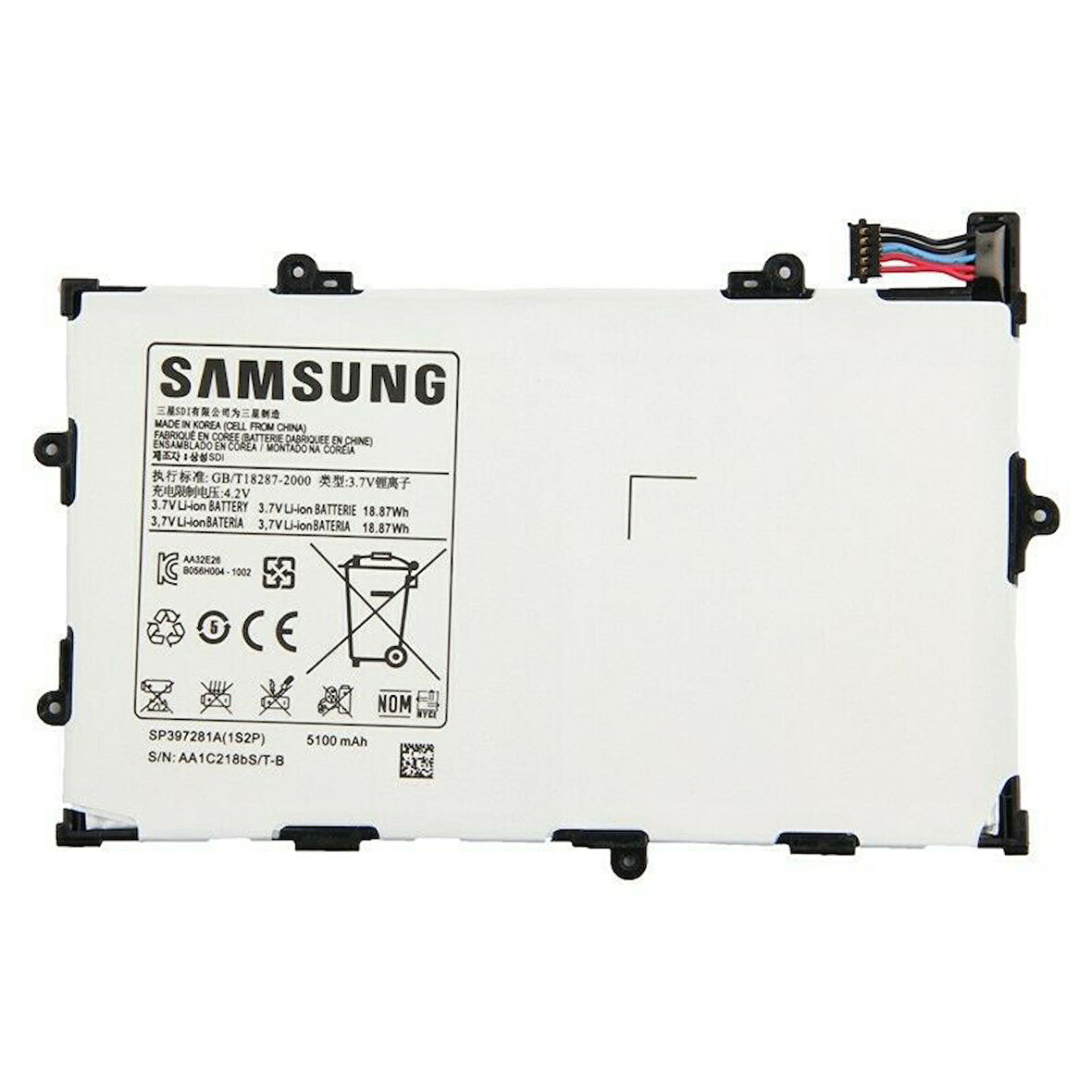 Samsung Tab i815 P6800 P6810 Pil Batarya SP397281A