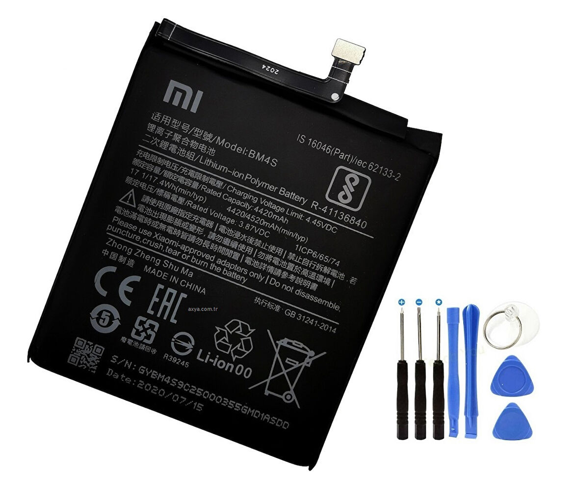 Xiaomi Redmi 10X Pro Pil Batarya BM4S ve Tamir Set