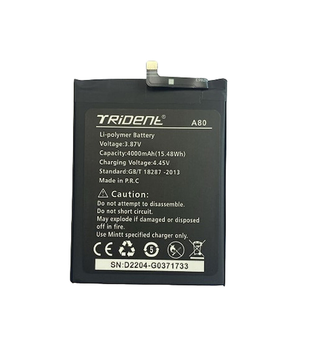 TRİDENT A80 PİL BATARYA 4000 mAh