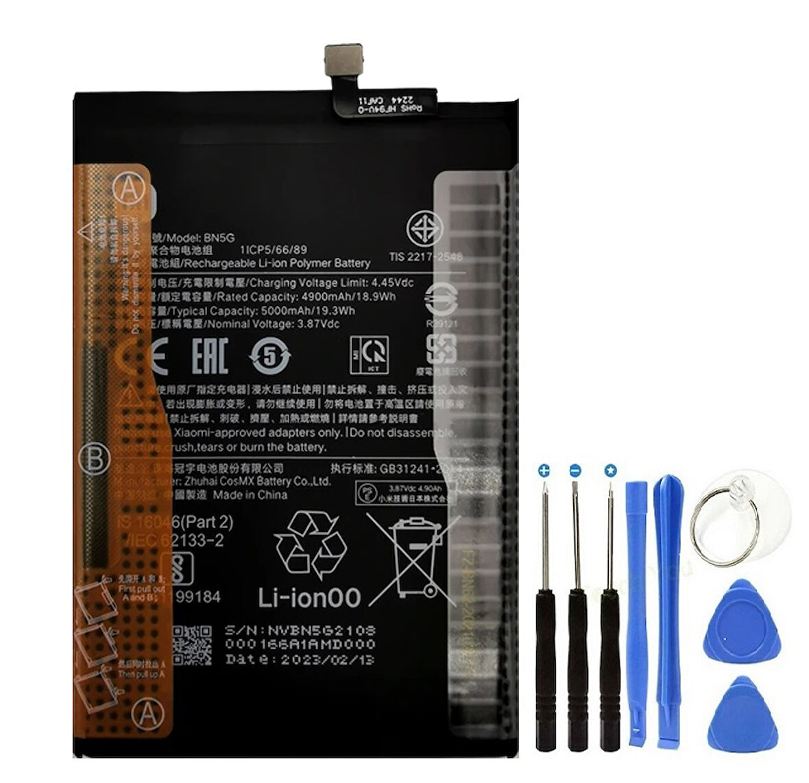 Xiaomi Redmi 10C Pil Batarya BN5G 5000 mAh+Tamir Seti