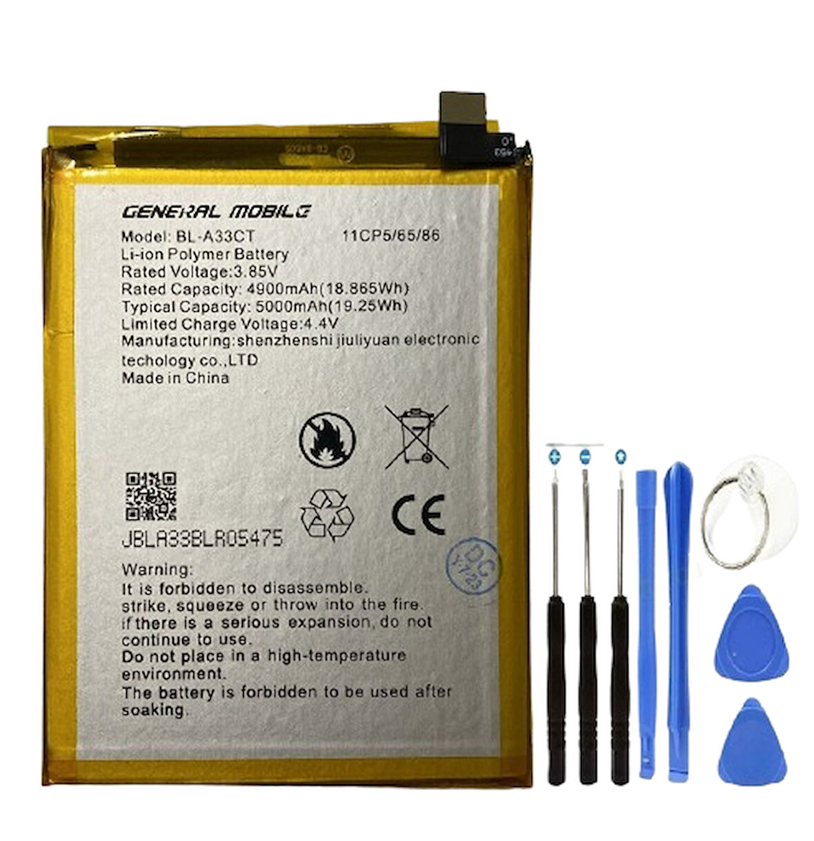 General Mobile GM22 Plus Pil Batarya BL-A33CT+Tamir Set 5000 mAh