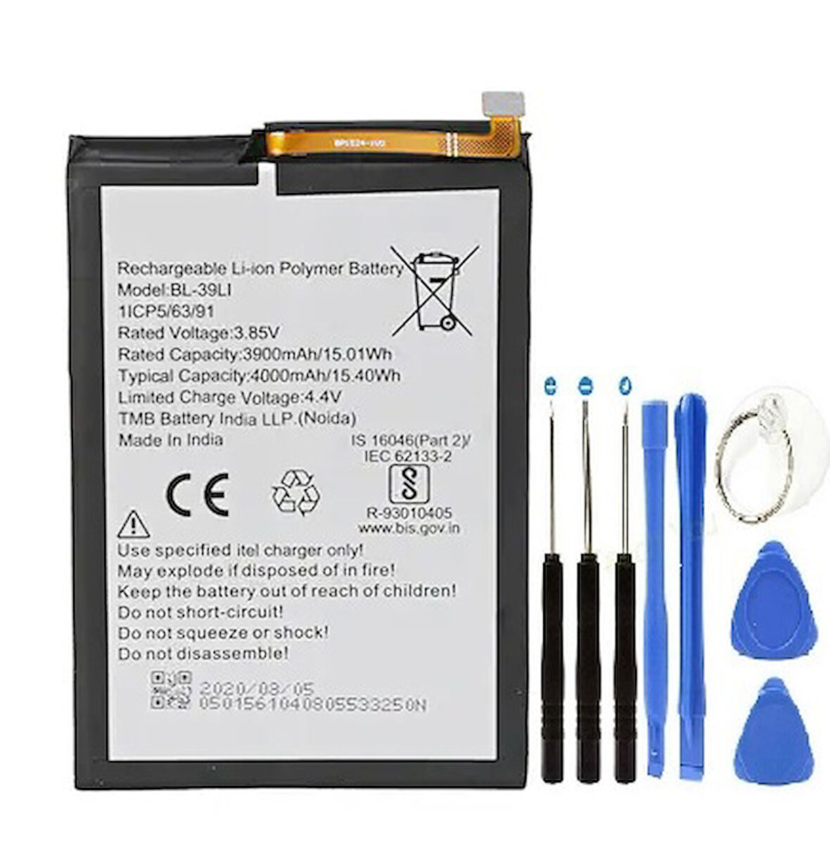 İnifix Vision A56 Pil Batarya BL-39Li+Tamir Seti