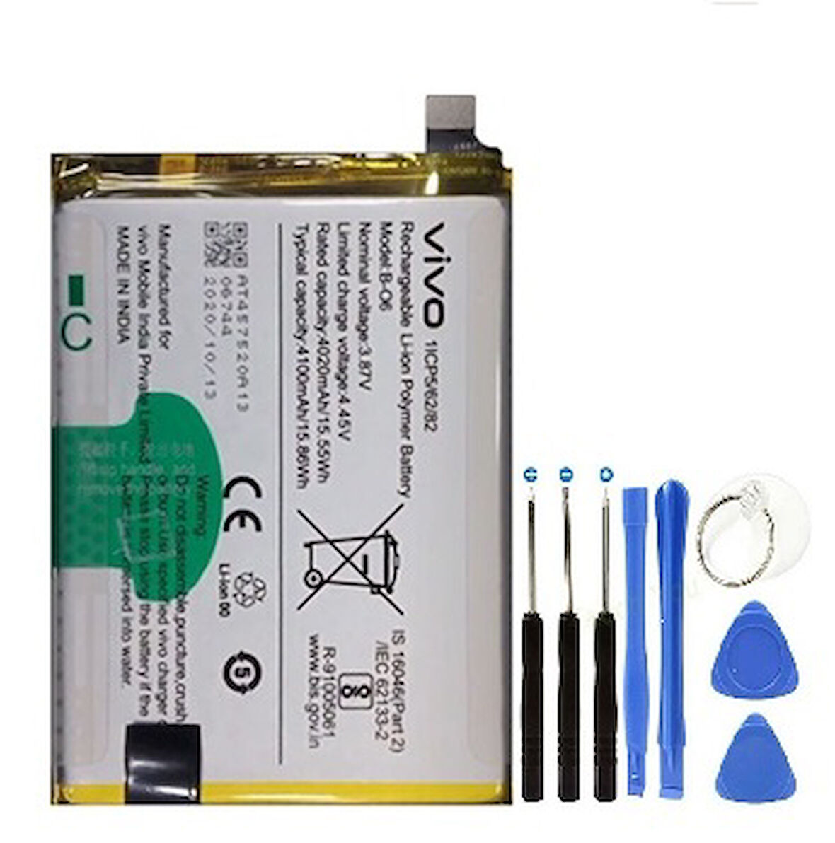 Vivo V20se V2022 V2023 Pil Batarya B-06+Tamir Set 4100 mAh