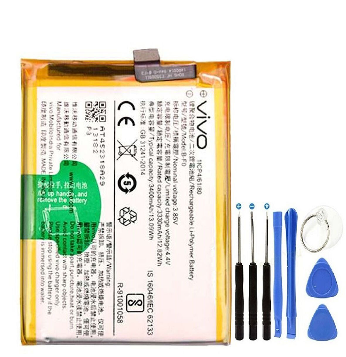Vivo V11 Pil Batarya B-F0+Tamir Set 3400 mAh