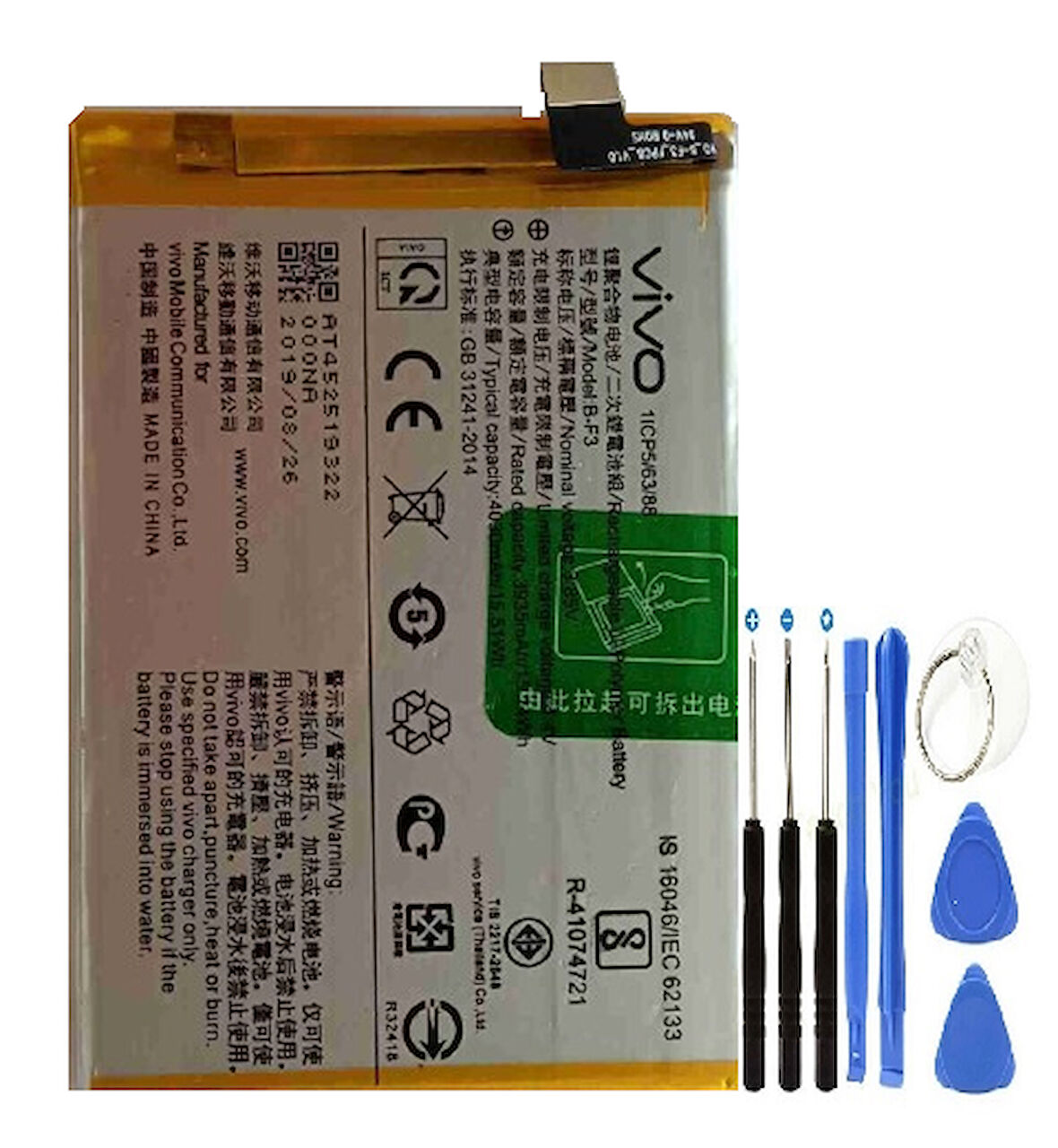 Vivo Y93 Pil Batarya B-F3+Tamir Set 4030 mAh