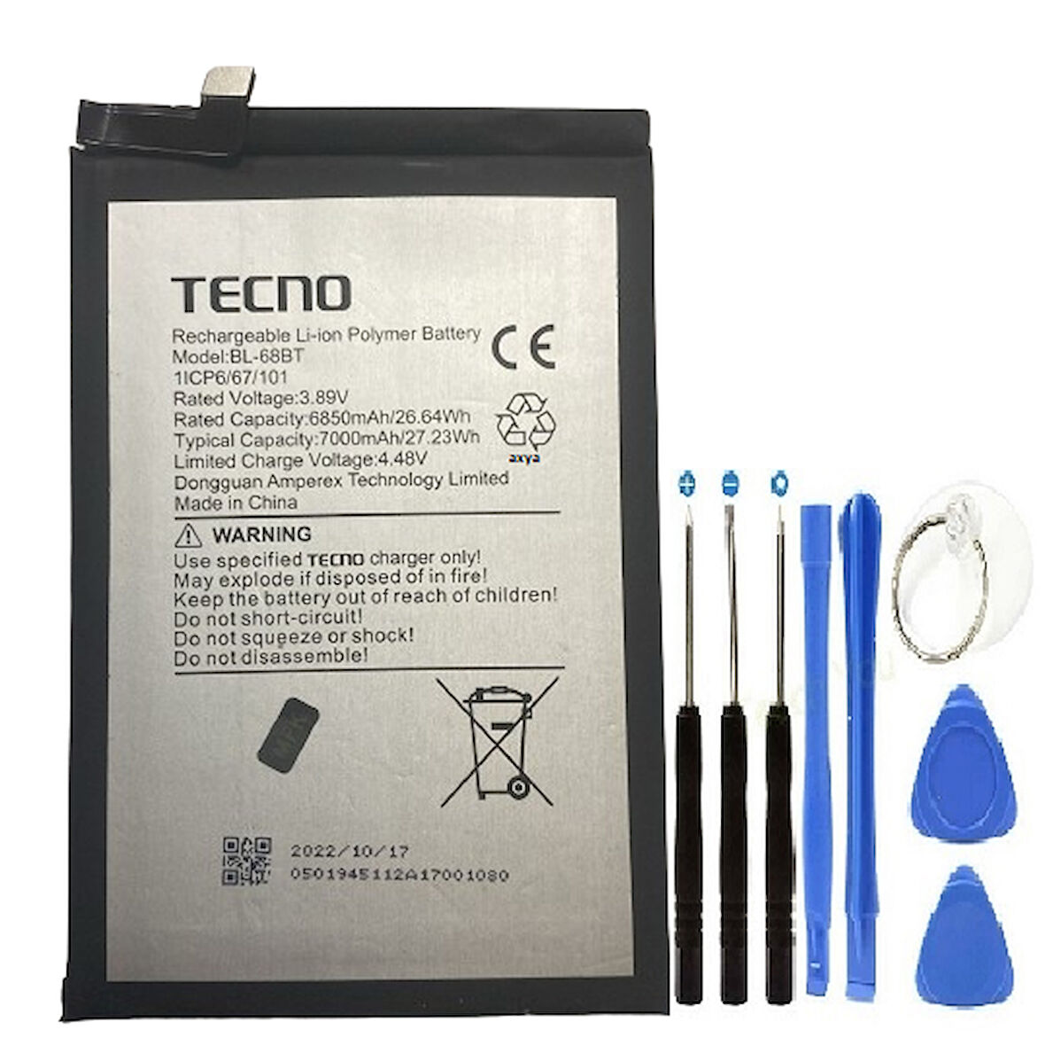 Tecno Pova Neo 2 Pil Batarya BL-68BT + Tamir Set 6850 mAh