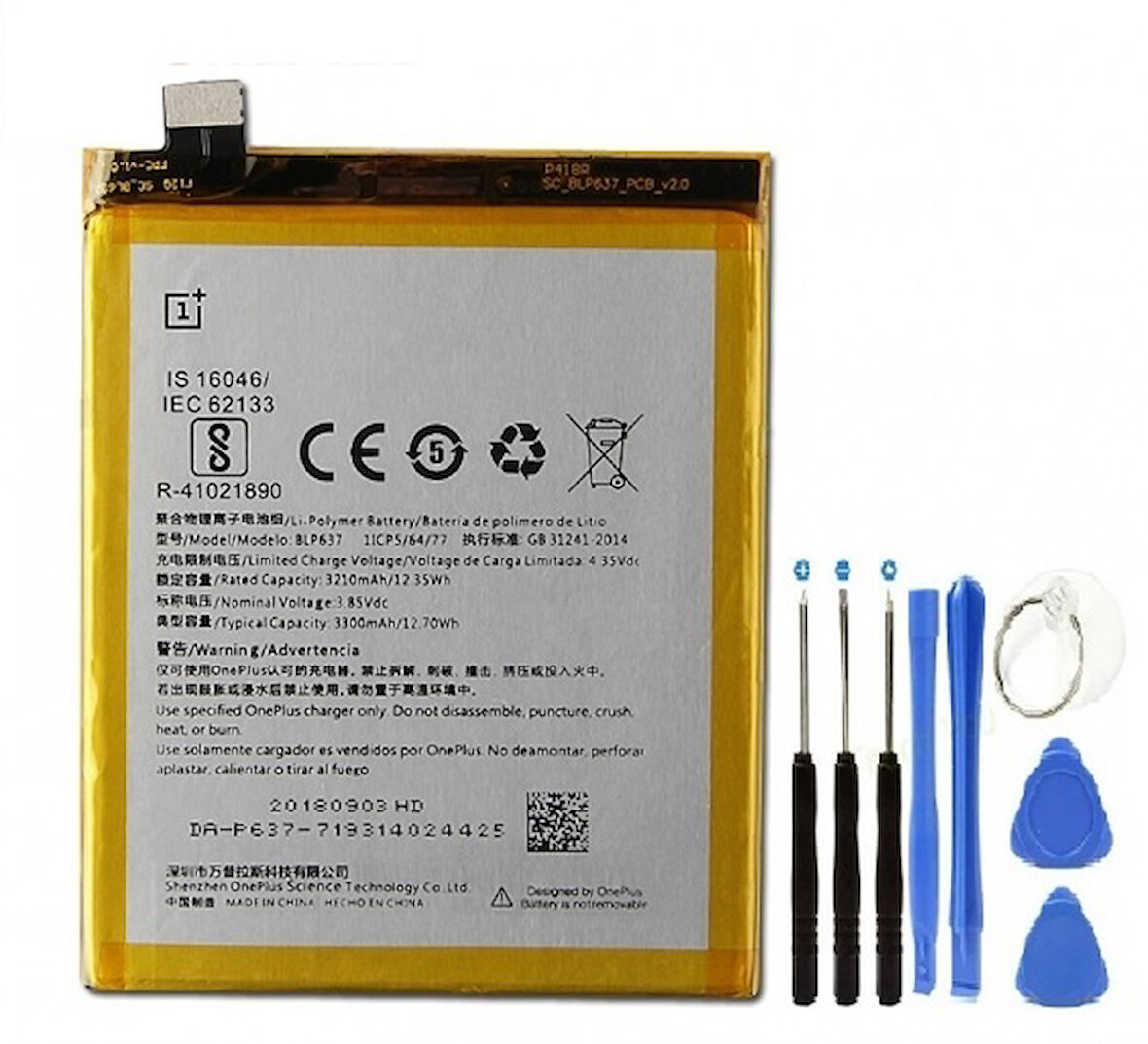 OnePlus 5T Pil Batarya + Tamir Seti BLP637