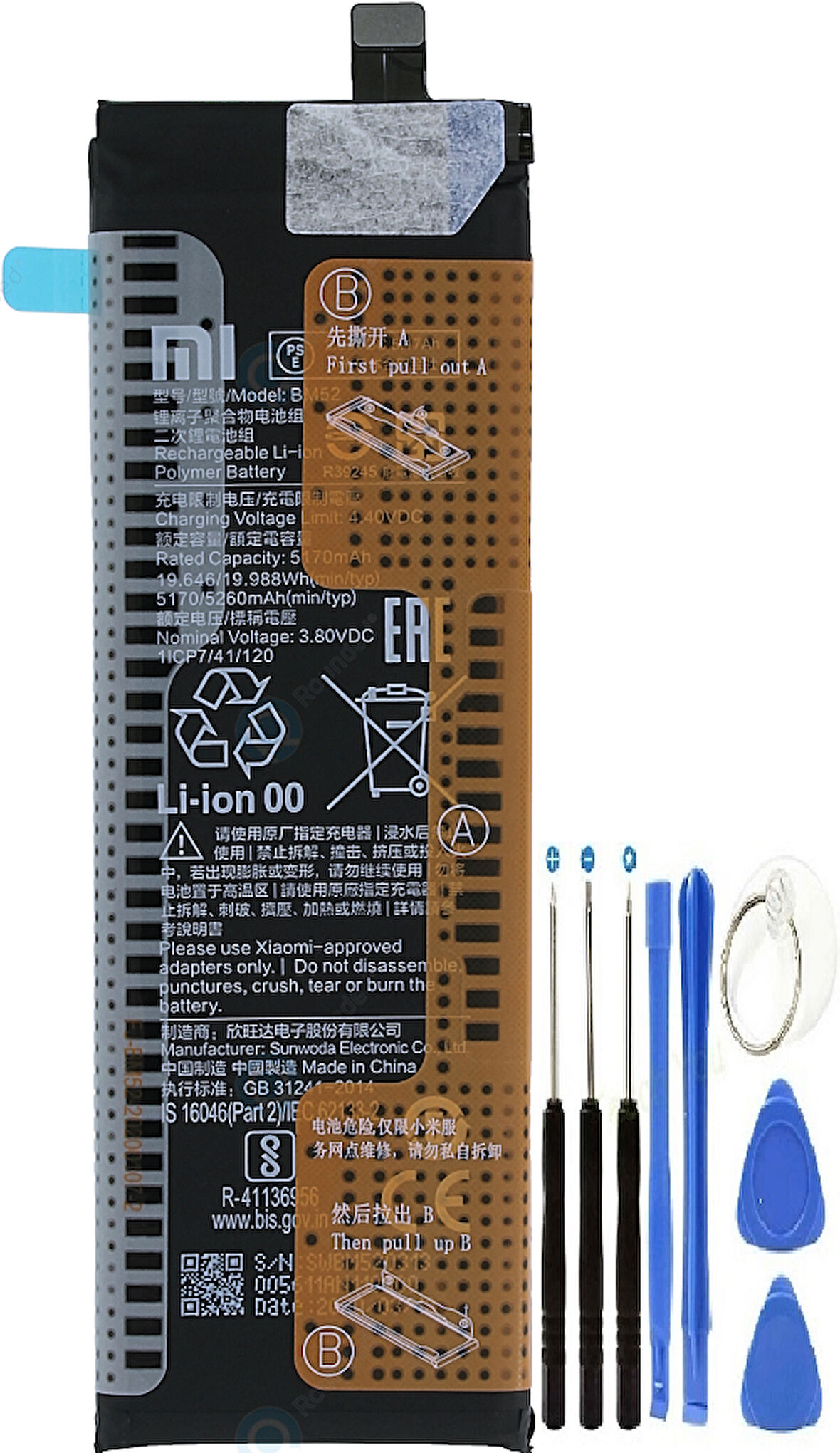 Xiaomi Note 10 Pil Batarya + Tamir Seti BM52 5260 mAh