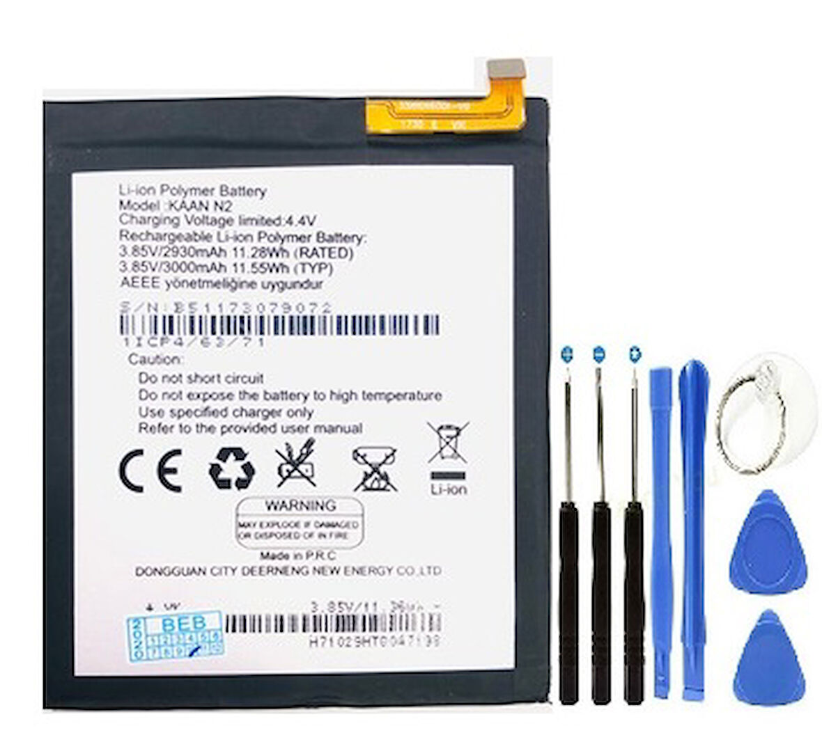 KAAN N2 PİL BATARYA + TAMİR SETİ  3000 mAh