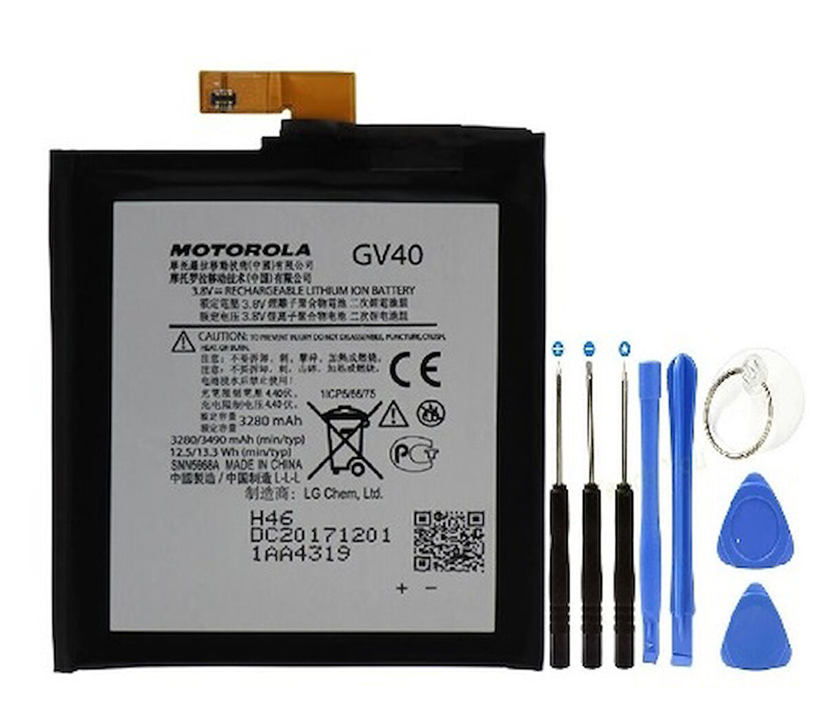 Motorola Moto Z Droid Force Pil Batarya + Tamir Seti XT1650 GV40