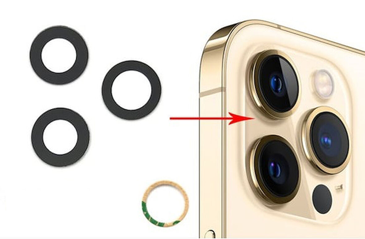 iPhone 12 Pro Max Uyumlu Kamera Lens Camı