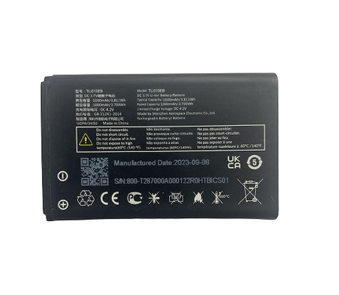 TCL T302D PİL BATARYA TLİ010EB 1000 mAh