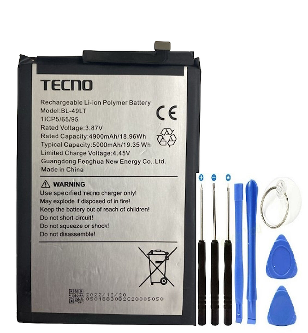 Tecno Camon 19 Pil Batarya BL-49LT+Tamir Set